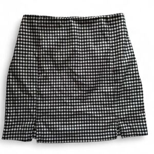 Eyeshadow Black & White Gingham Mini Skirt